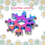 Stainless Steel Portable 18-in-1 Snowflake Pocket Multi-Tool Bottle Opener