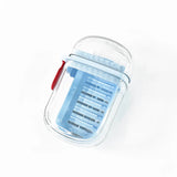 Light Blue Transparent Multifunctional Soap Box with Drain Clip Lock