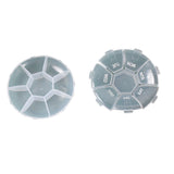 7-Sided Portable Pill Box Travel Organizer with Clear Lids