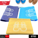 Waterproof Portable Travel Shoe Bag with Transparent Window (3‑Piece Set)