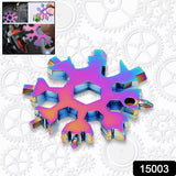 Stainless Steel Portable 18-in-1 Snowflake Pocket Multi-Tool Bottle Opener